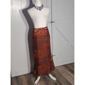 NYPL COLLECTION STRAIGHT SKIRT COLOR BROWN RAYON/POLYESTER SIZE 2X